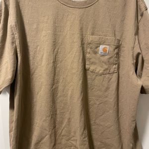 Carhartt loose XL tan short sleeve shirt
